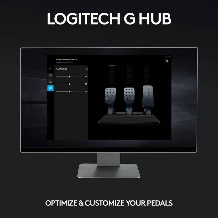 Logitech G PRO Racing Pedals sim racing pedals, UK version