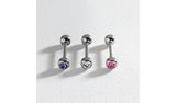 Argos Revere Surgical Steel Crystal Tongue Bar Set of 3- Buy online at McGrocer