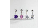 Argos Revere Surgical Steel Cubic Zirconia Belly Bar Set of 4- Buy online at McGrocer