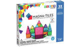 MAGNA-TILES Clear Colours 32 piece magnetic tile set - British product