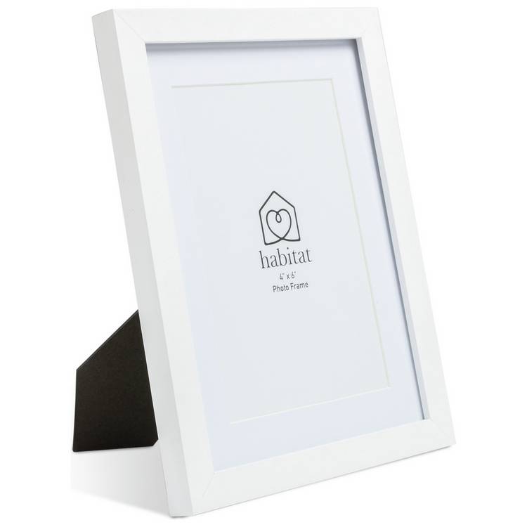 Habitat white wooden picture frames set of three, imported from the UK