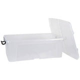 Strata Smart 50L clear plastic storage box with lid, UK version