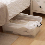 Strata Smart 50L clear plastic storage box with lid, UK version