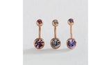 Argos Revere Surgical Steel Rose Gold PVD Belly Bars Set of 3- Buy online at McGrocer