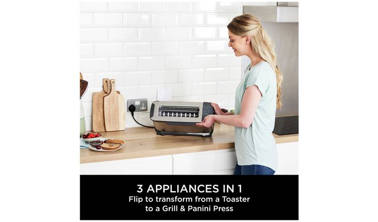 Ninja Foodi 3-in-1 toaster stainless steel 2 slice - British product