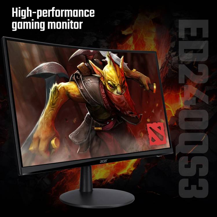 Acer gaming monitor ED240QS3 curved 23.6in, imported from the UK