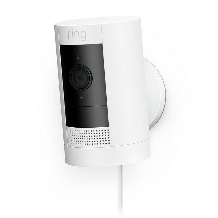Ring Stick Up Cam Plug-In security camera white, UK version
