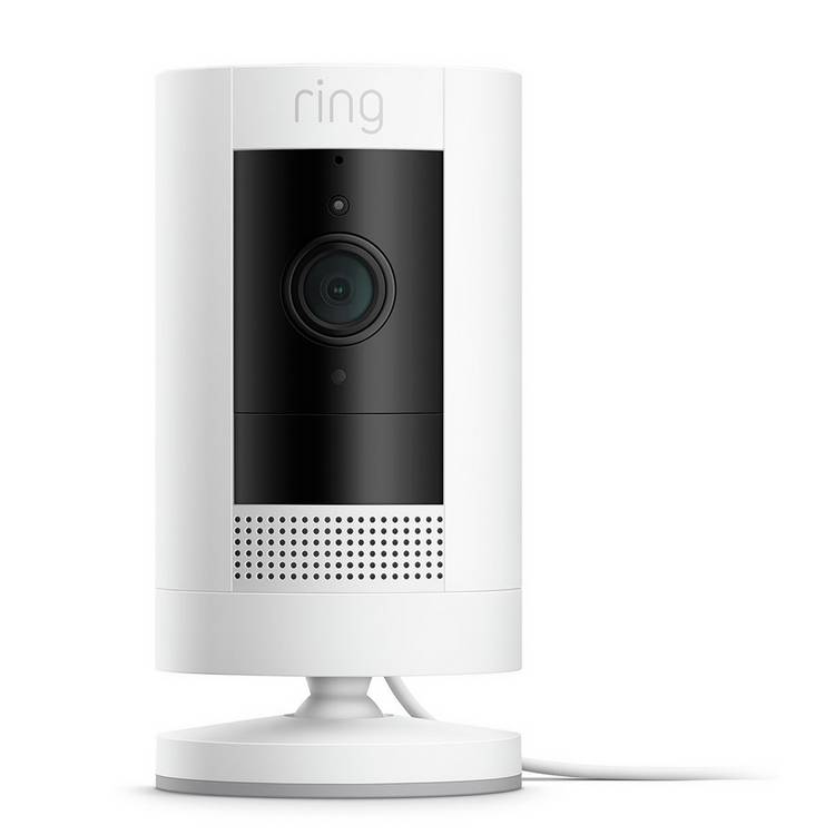 Ring Stick Up Cam Plug-In security camera white, UK version