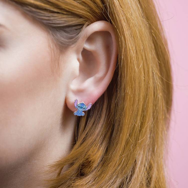 Disney Stitch enamel stud earrings, UK version