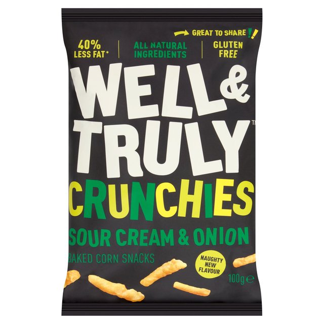 Well & Truly Crunchy Sour Cream & Onion Sticks   100g GOODS M&S