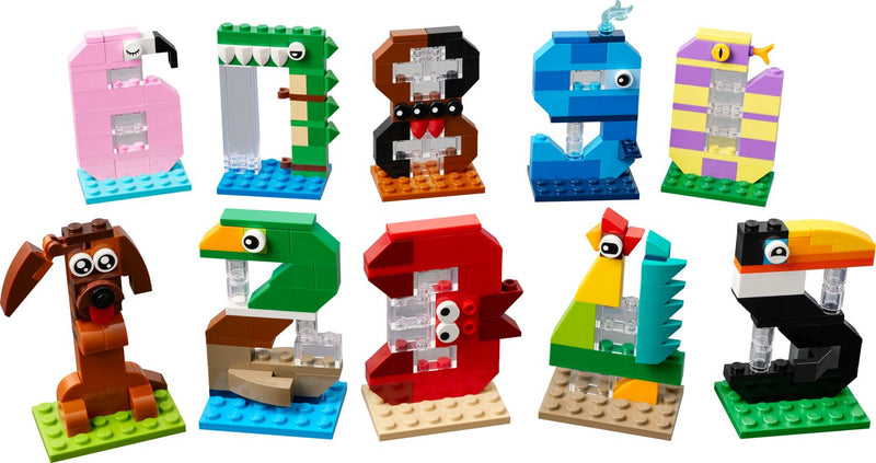 LEGO Birthday Numbers animal set 281 pieces, imported from the UK