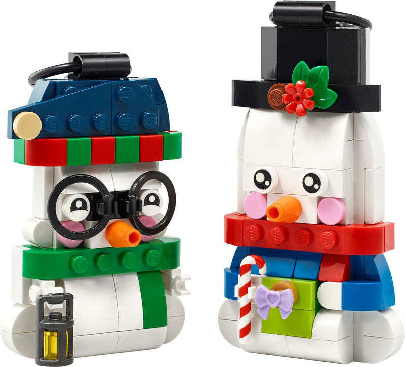 LEGO Snowman Ornaments building set 168 pieces, imported from the UK