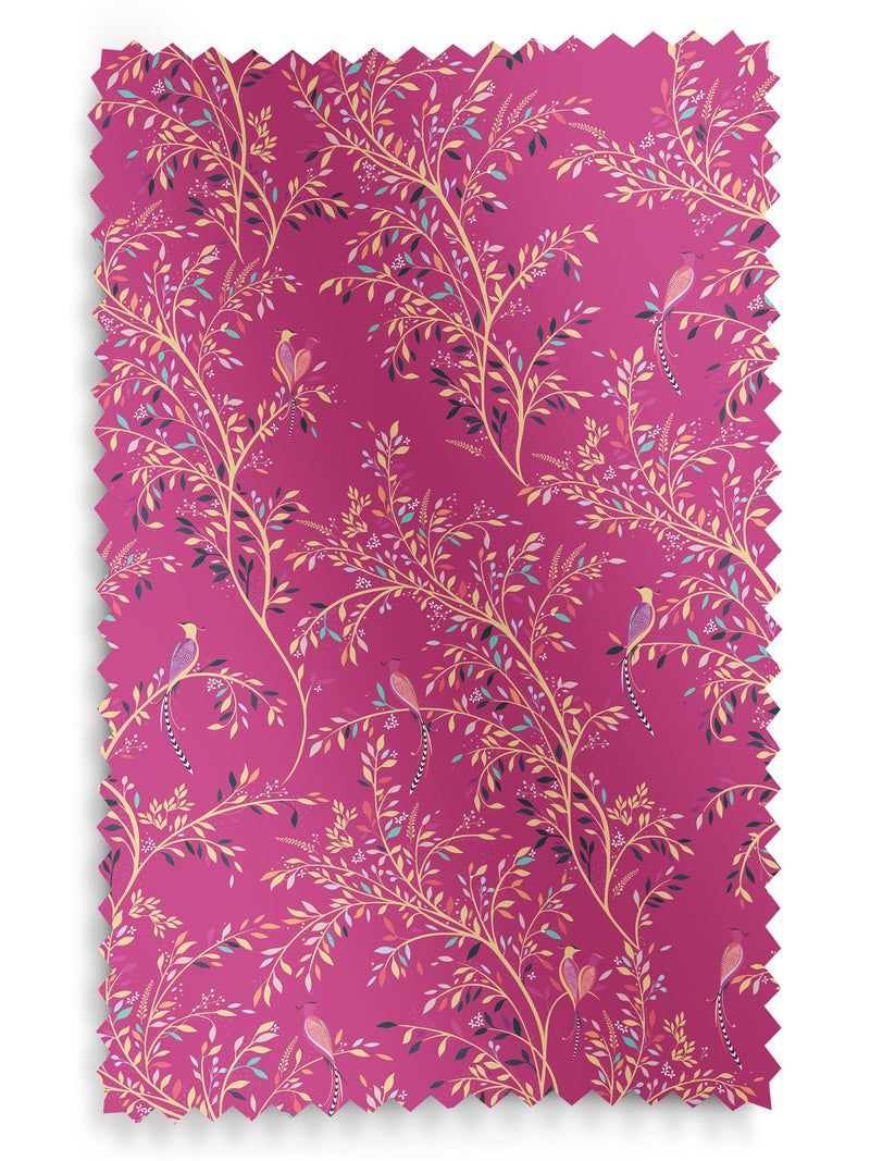 Sara Miller Fuchsia Pink Birds of Paradise roller blind, imported from the UK