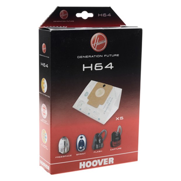 Hoover H64 dust bags pack of 5, UK version