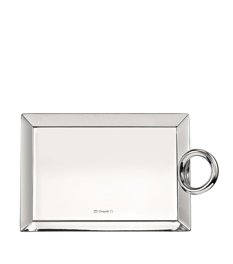 Christofle silver-plated Vertigo business card tray 12.5cm x 9cm - British product