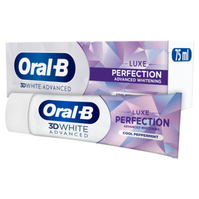 ASDA Oral-B 3D White Luxe Perfection Whitening Toothpaste 75ml- Buy online at McGrocer