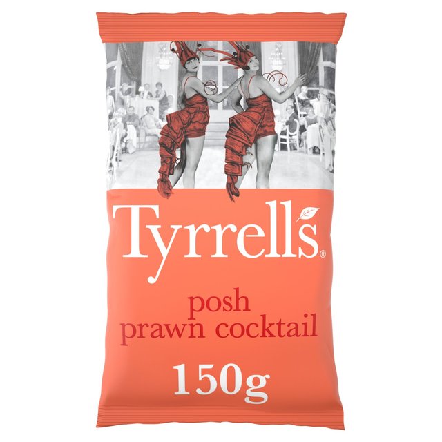 Tyrrells Posh Prawn Cocktail Sharing Crisps   150g GOODS M&S