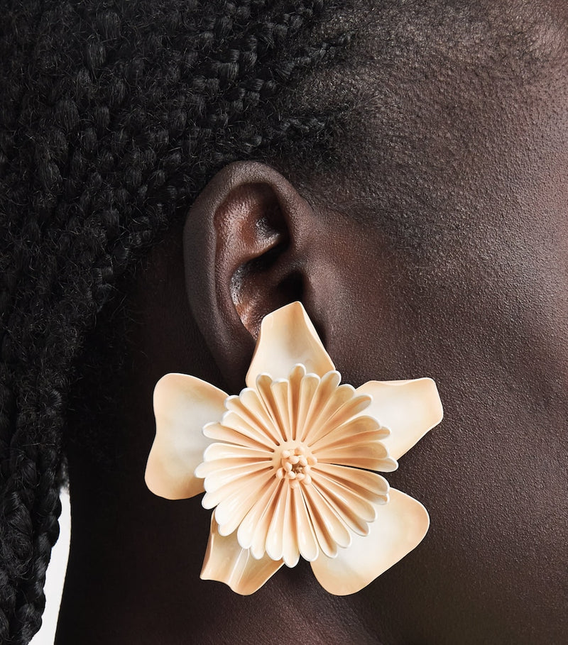 Chloé Bloom clip-on earrings floral design, imported from the UK