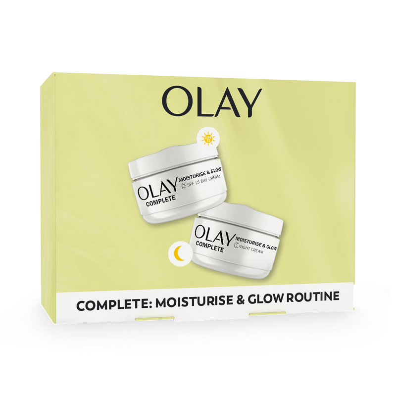 Olay Complete Moisturise & Glow Giftset day and night creams 50ml each (British brand)