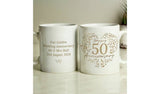 Argos Personalised 50th Golden Wedding Anniversary Ceramic Mug 312ml- Buy online at McGrocer