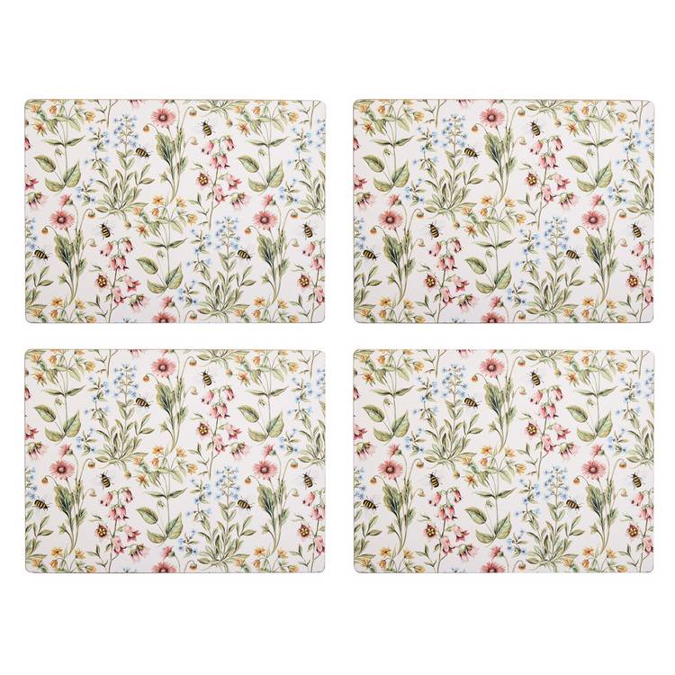 Argos Home bee floral placemats and coasters set, imported from the UK