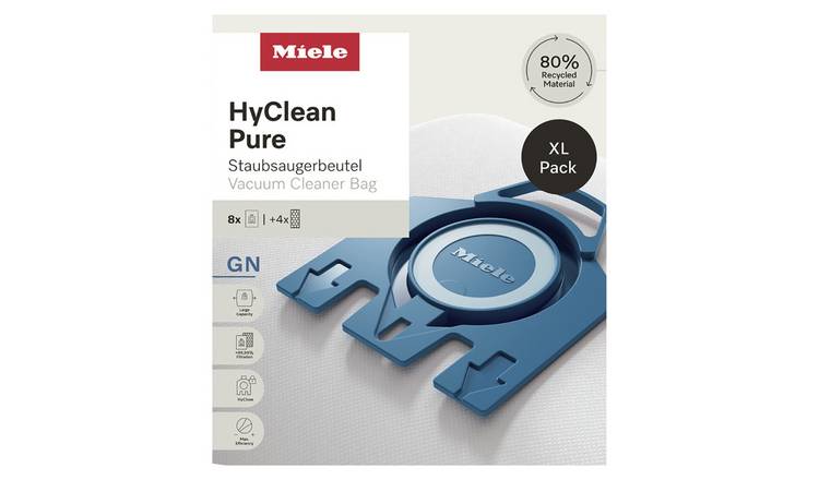 Miele HyClean Pure GN dust bags pack of 8 (British brand)