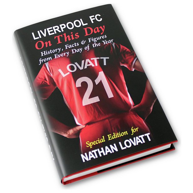 Liverpool On This Day personalised book hardback, UK version