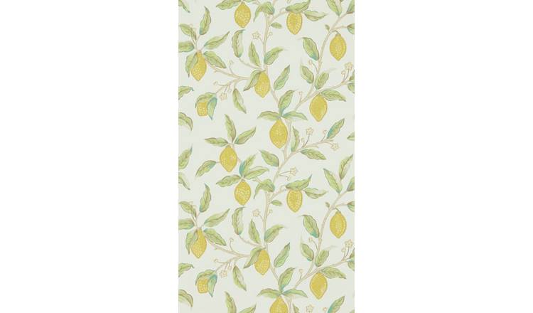 Morris & Co. Lemon Tree Leaf Yellow Floral Wallpaper, imported from the UK
