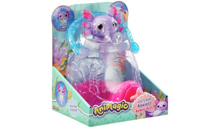 Animagic Let's Glo Axolotl Bubble Reef toy - British product