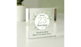 Argos Personalised Message Anniversary Glass Block- Buy online at McGrocer