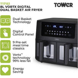 Tower dual basket air fryer 8L - British product