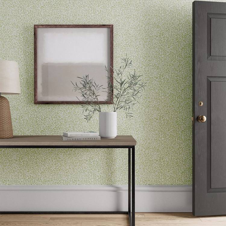 Morris & Co. Standen Leaves Green Floral wallpaper roll (British brand)