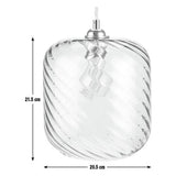 Argos Home lilac glass swirl lampshade 20.5cm - British product