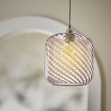 Argos Home lilac glass swirl lampshade 20.5cm - British product
