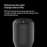 Belkin 42W USB-C and USB-A car charger black, imported from the UK