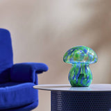 Argos Habitat Mushroom Glass Battery Powered Table Lamp Blue & Green, H16cm- Buy online at McGrocer