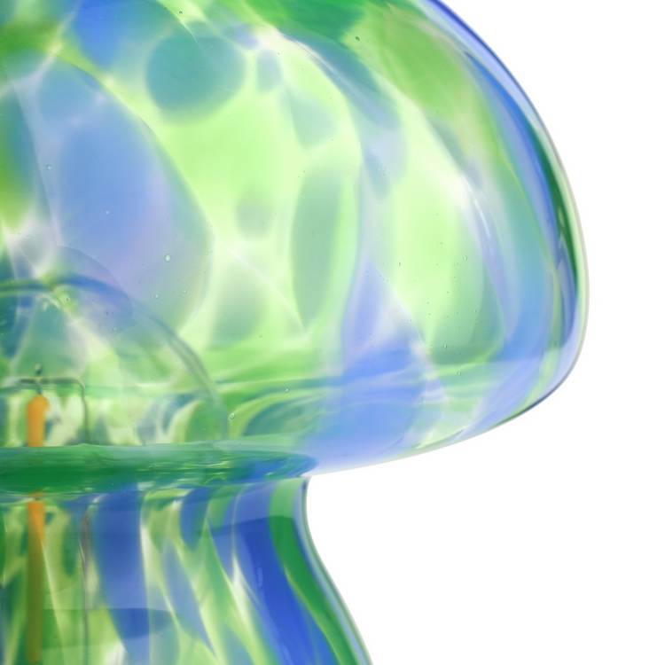 Habitat mushroom table lamp blue and green battery powered H16cm, imported from the UK