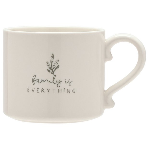 Moments Family Is Everything stoneware mug 275ml, imported from the UK
