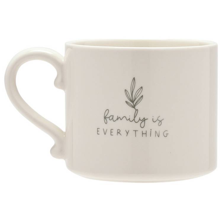 Moments Family Is Everything stoneware mug 275ml, imported from the UK