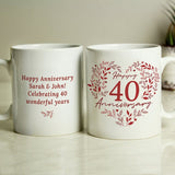 Personalised 40th Anniversary Mug 312ml - British product