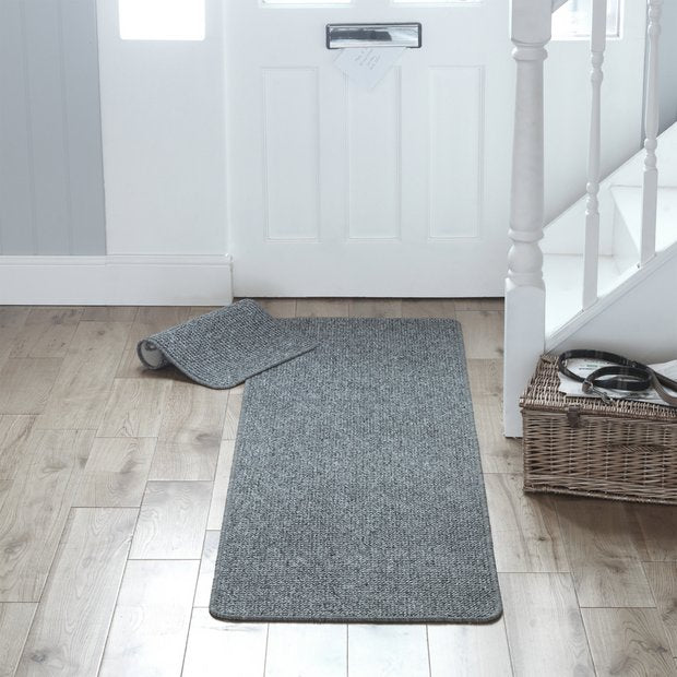 Mighty Mats Berber Grey runner and mat set 180x57cm (British brand)