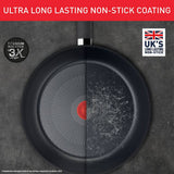 Tefal Titanium Excellence 5 piece non-stick pan set, imported from the UK