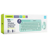 Styletech wireless keyboard and mouse bundle pastel green, imported from the UK