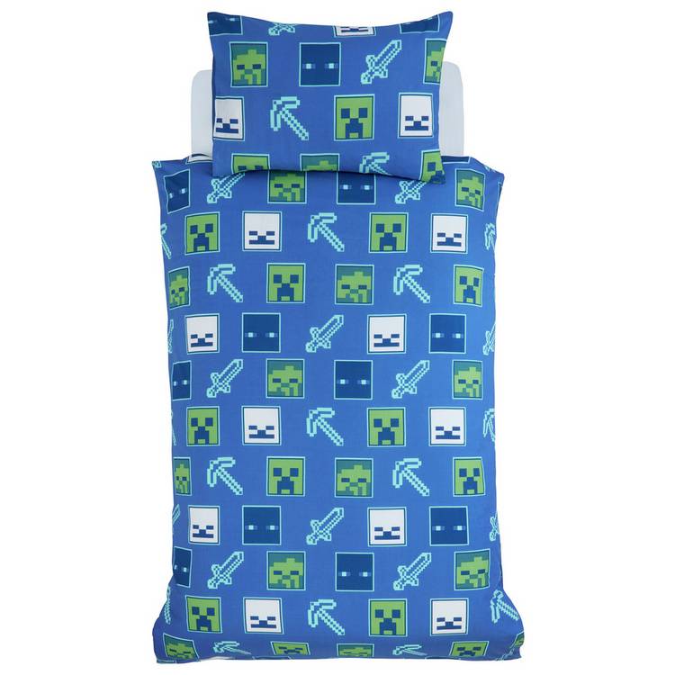 Minecraft glow in the dark kids bedding set single, imported from the UK