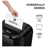 Fellowes PowerShred LX50 cross-cut shredder 9 sheets 17 litres, imported from the UK