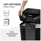 Fellowes PowerShred LX50 cross-cut shredder 9 sheets 17 litres, imported from the UK
