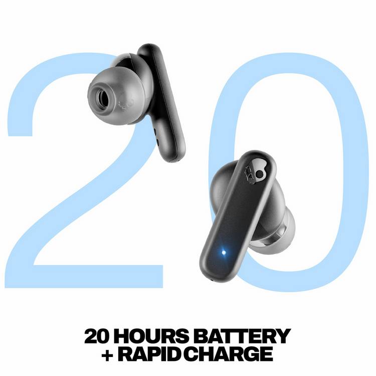 Skullcandy true wireless earbuds black, imported from the UK