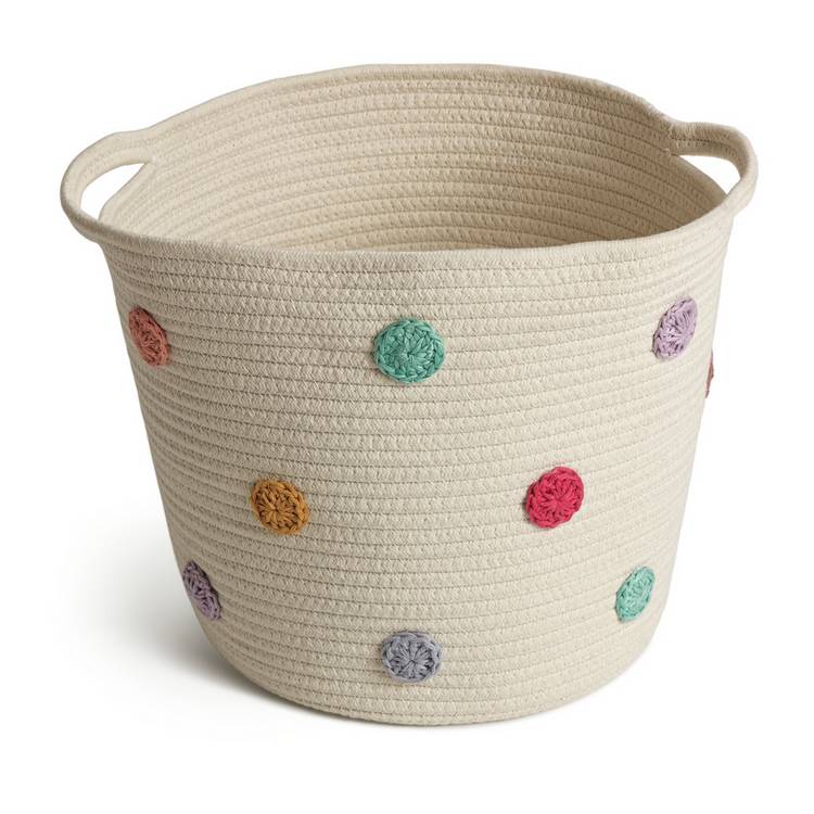 Habitat white rope storage basket 35 litre, UK version