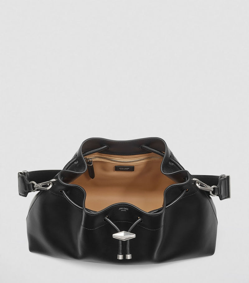 Jimmy Choo Cinch bucket bag leather chain drawstring, UK version
