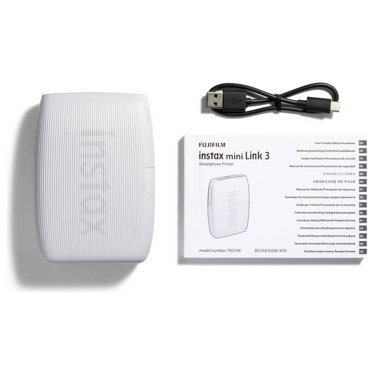 instax mini Link 3 smartphone printer Clay White, imported from the UK